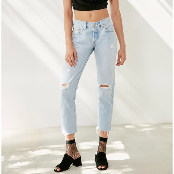 Levi's Pants - Levi’s 501 Cropped Skinny Jean - Bowie Blue